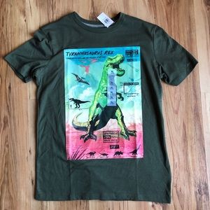 NEW TYRANNOSAUR REX T Shirt Green XL Boy’s Unisex OLD NAVY